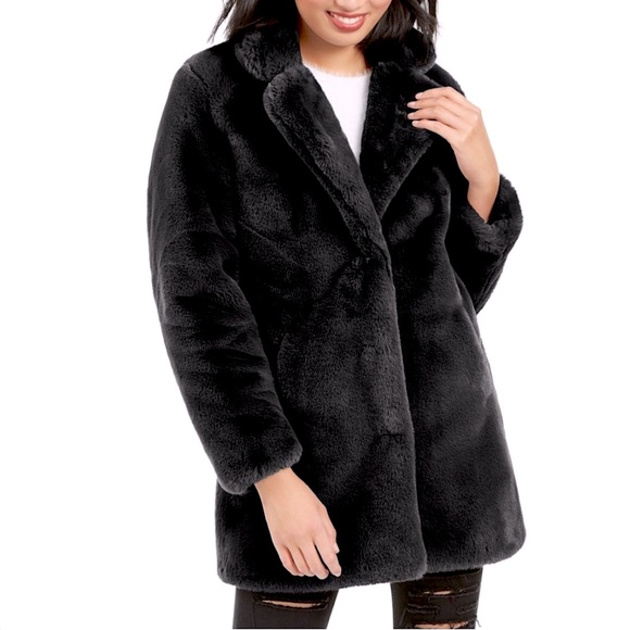 NWOT Teddy Oversized Plush Open Front Jacket - Picture 2 of 8